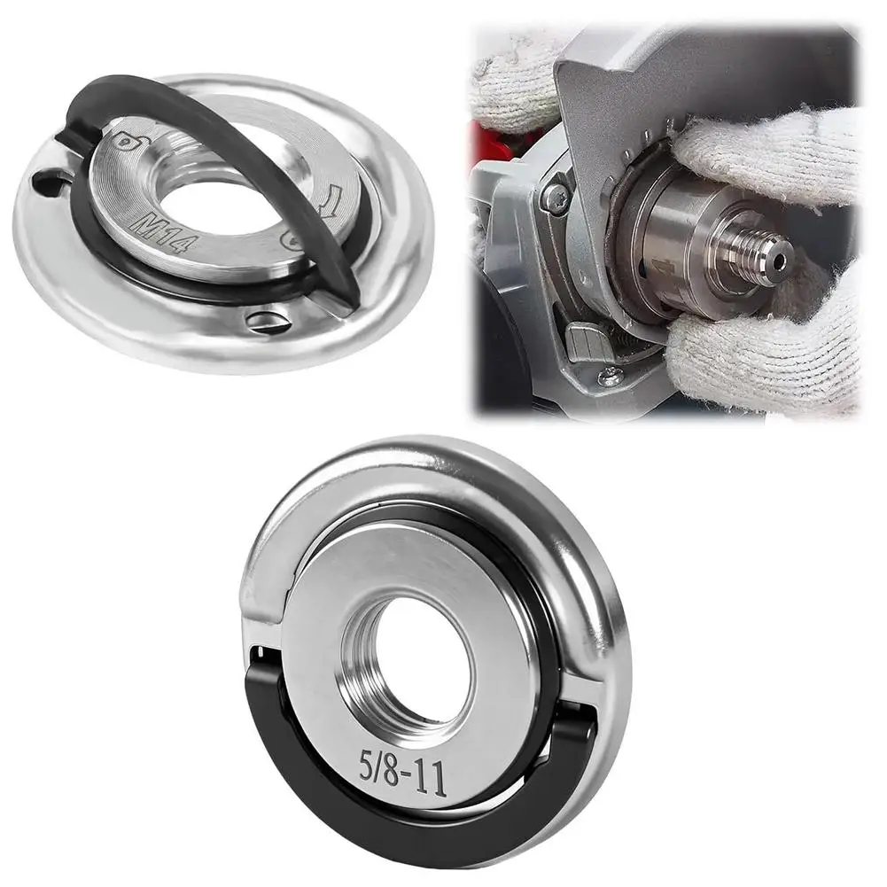 Angle Grinder M14 Quick-Change Pressure Plate Tool-Free Locking Nut  For Bosch Metabo Milwaukee Makita Dewalt