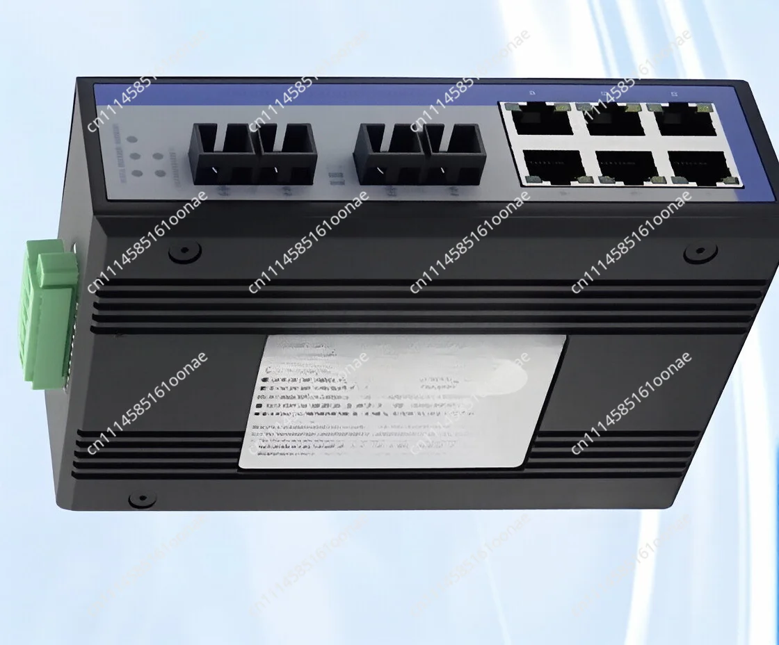 UT-62206SM Switch 2 Optical 6 Electrical 100Mbps Ethernet Fiber Optic Transceiver Single Mode Rail Type Switching Port