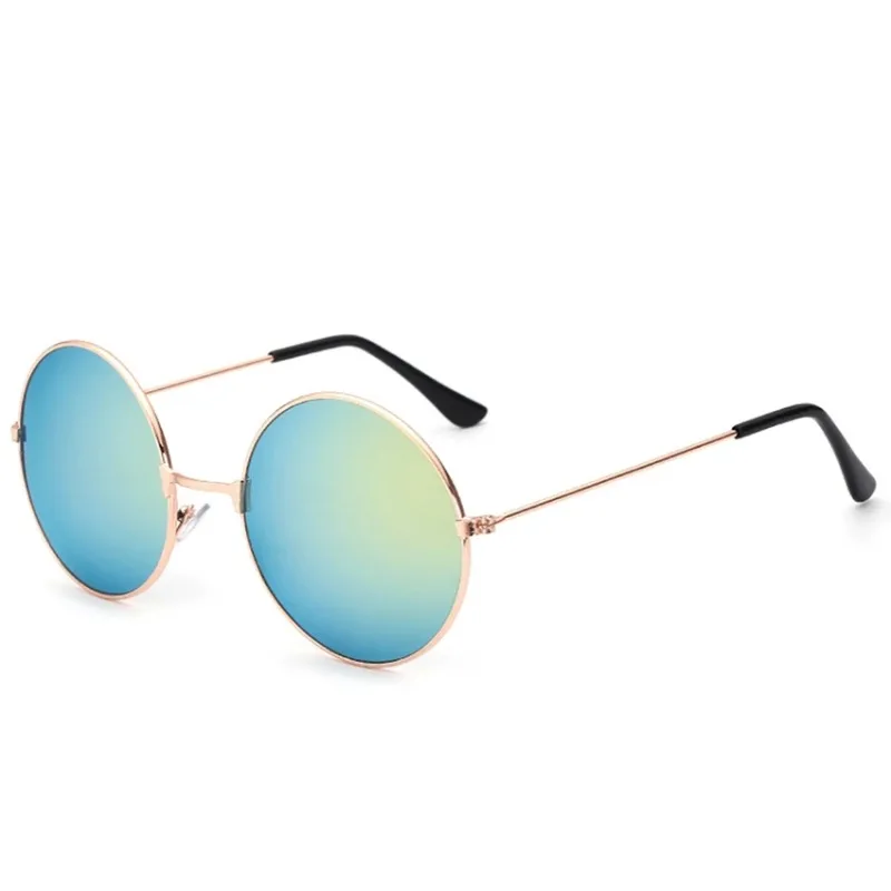 Gafas de sol redondas para hombre y mujer, lentes de espejo a la moda, protección UV400, estilo Retro, EE00