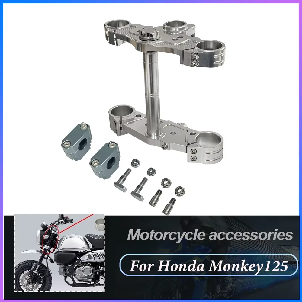 For Honda MonKey 125 MonKey125 2020 2021 2022 2023 2024 2025 CNC Aluminum Handlebar Triple Tree Steering Clamp Bar Riser