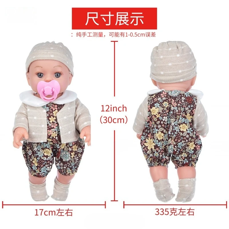 

New 30cm Reborn Doll Can Be Washed,Soft Appease Education Baby Doll Limb Movable and Clothes Detachable,Children's Toy Gift