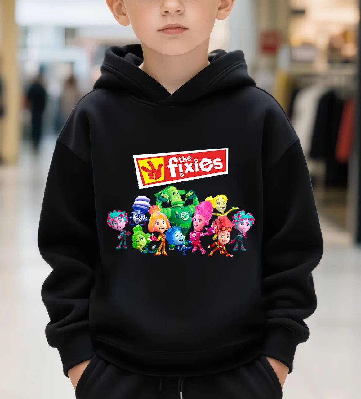 The Fixies Print Hoodie for Children Anime Fashion Pullover Baby Girls Cartoon Coats Boys Autumn Hooded Sweatshirts Kids Clothes