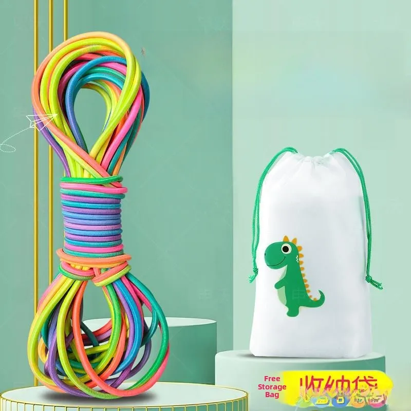 vintage-style-high-elasticity-children's-jump-rope-durable-primary-school-kids-rubber-band-rope-traditional-folk-sport-equipment