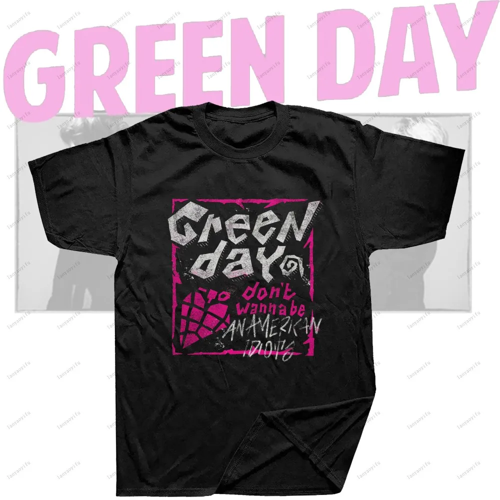 

Green Day 2025 Tour Men T-Shirt Punk Rock Band Style Streetwear Unisex Soft Cotton Short Sleeve Tee Perfect Fan Gift