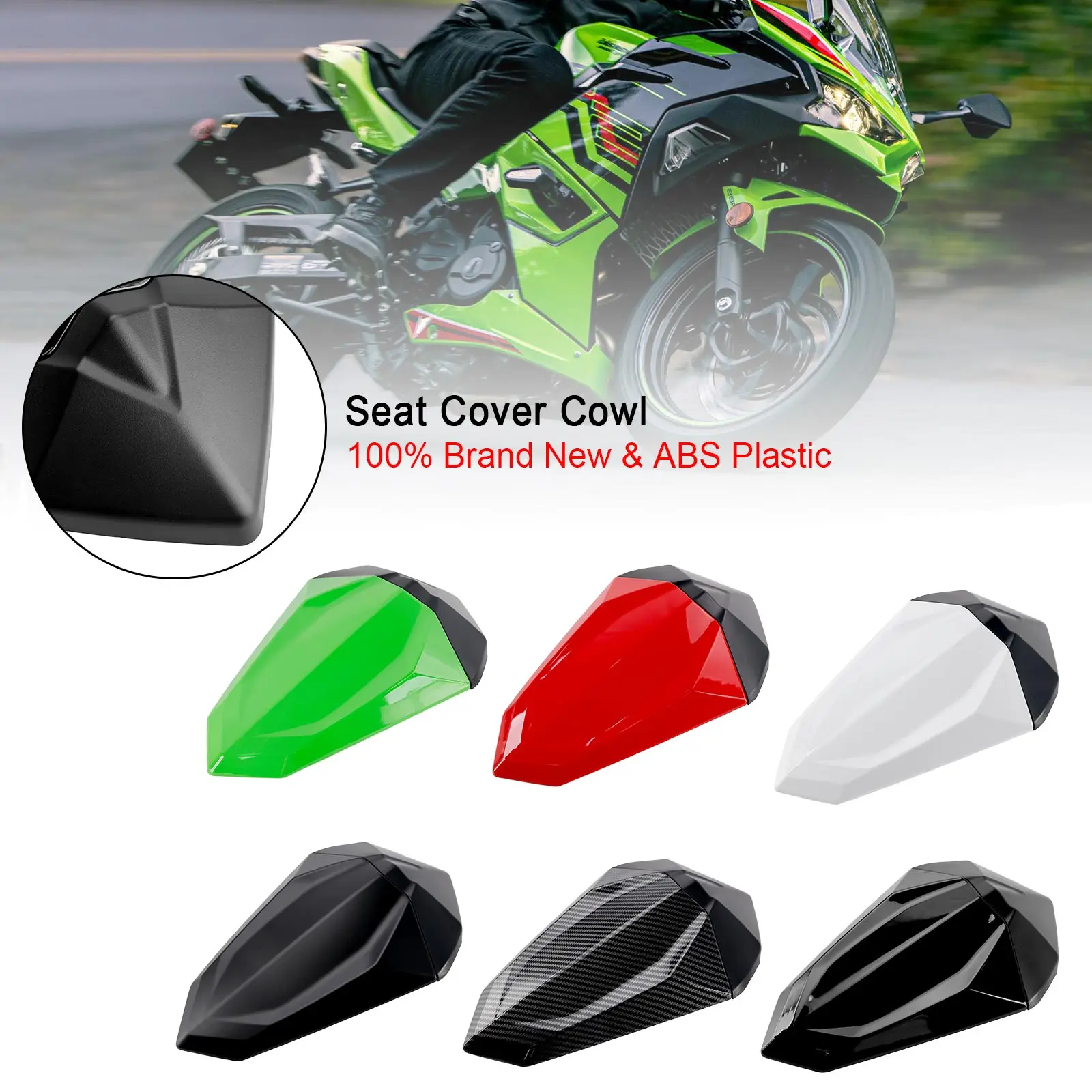 Topteng Tail Rear Seat Fairing Cowl for Kawasaki Ninja 500 EX500R Z500 2024-2025