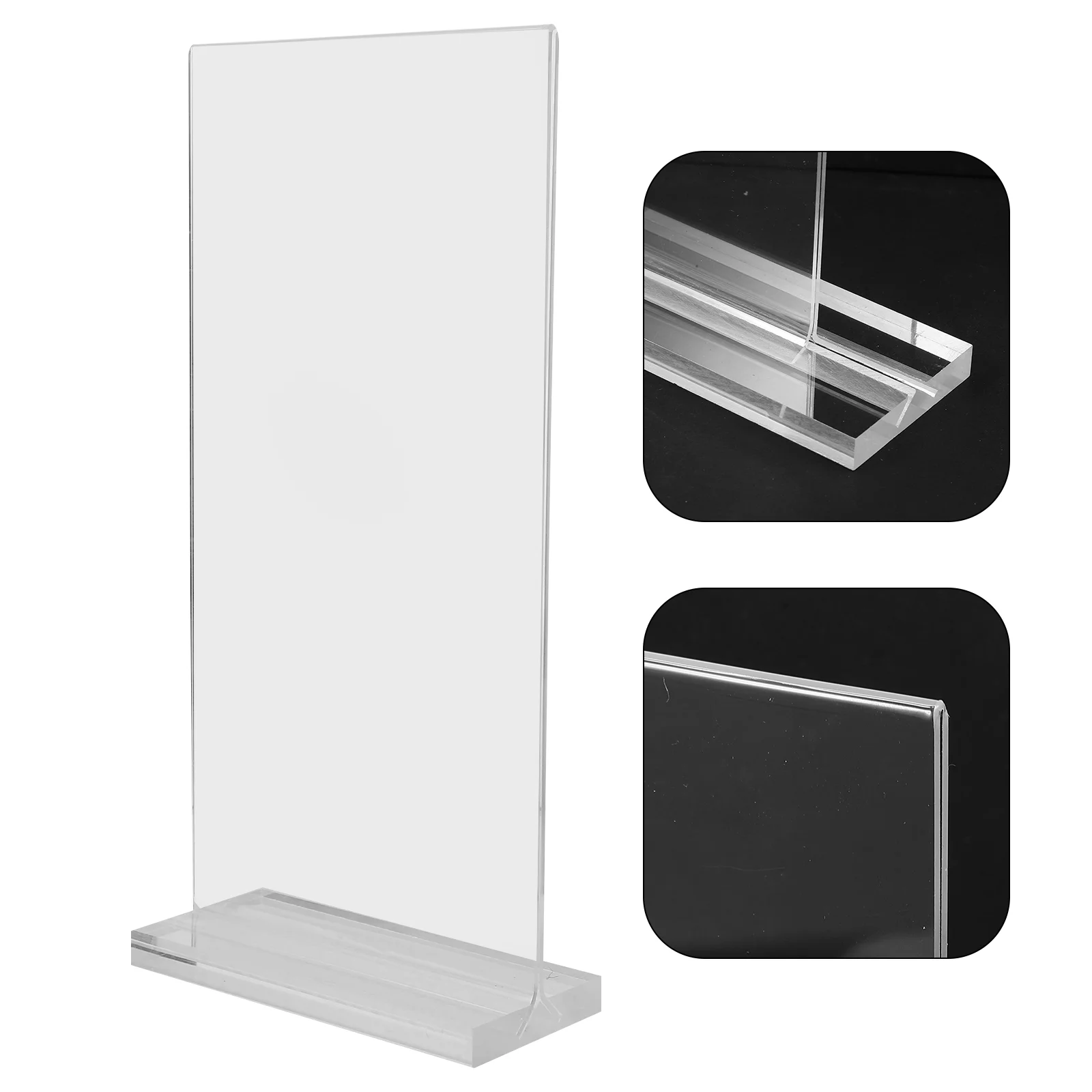 4 Pcs Acrylic Display Board Desktop Menu Storage Rack Stands for Clear Picture Holders Tables
