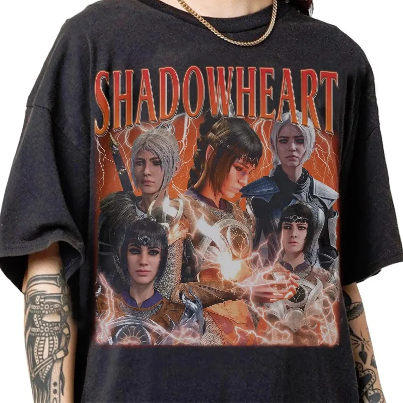 Limited Shadowheart Baldur's Gate 3 90s Bootleg Vintage T-Shirt, Shadowheart BG3 Game Streetwear Classic Tee