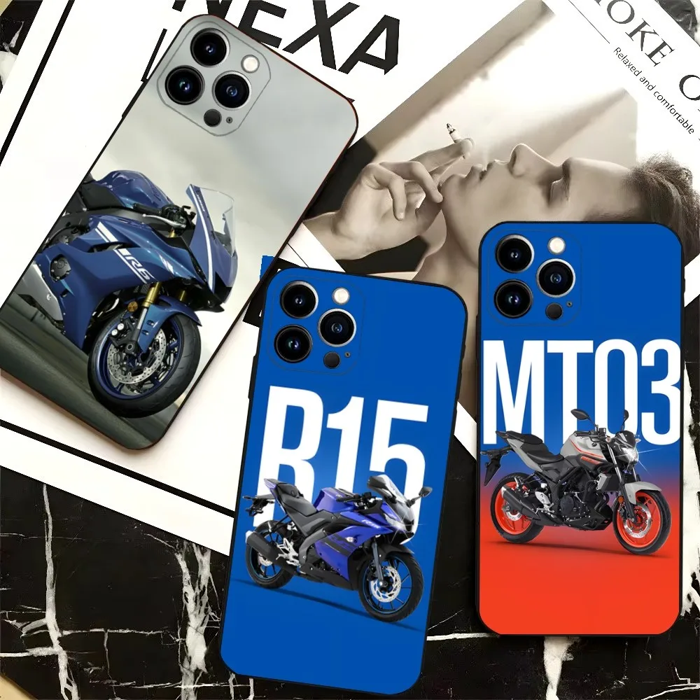 Sport Y-Yamahaes Cool Motorrad Phone Case For iPhone 16,15,14,13,12,Pro,Max,11,7,8,Plus,XR,XS Max Shockproof Silicone Soft Shell