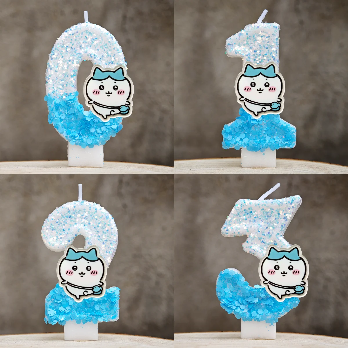Cartoon Chiikawa Birthday Cake Candles Hachiware Figure Topper Kids Birthday Party Decorations Baby Shower Supplies
