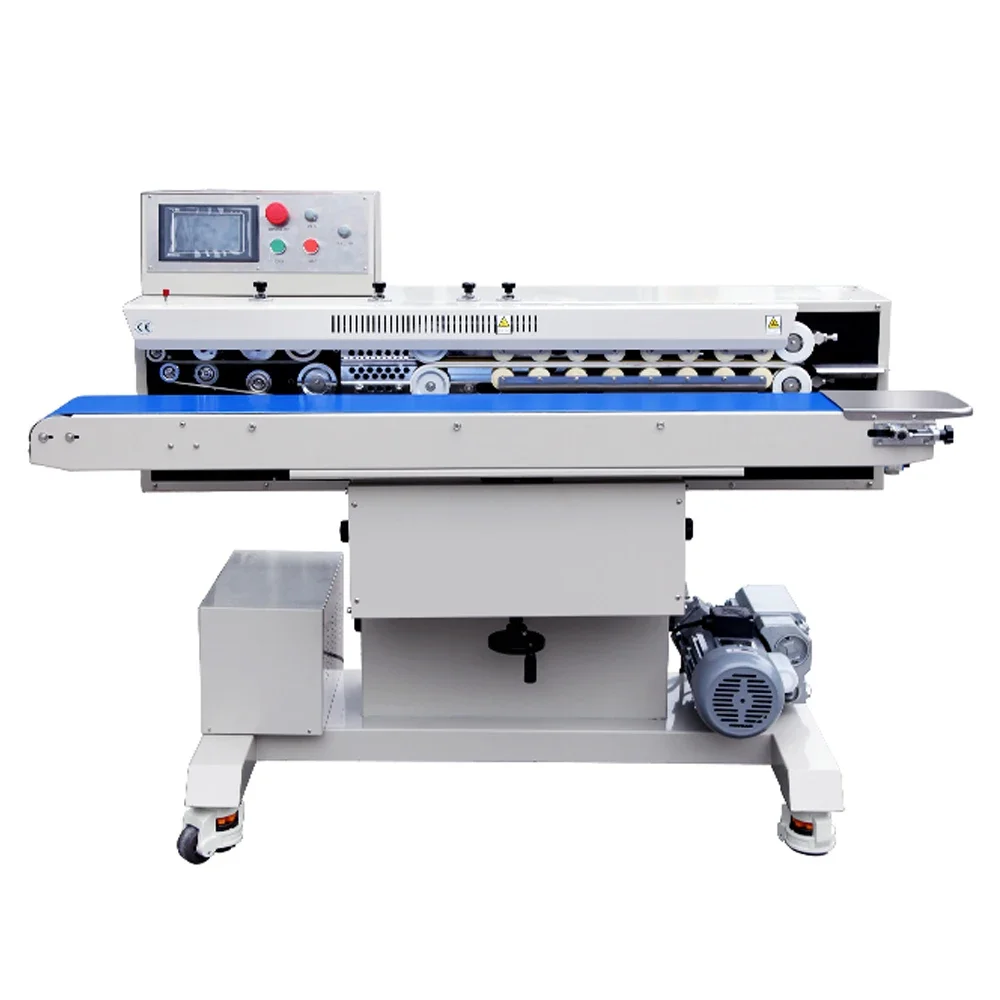 FRM-1120WH Hualian Horizontal Food Plastic Bag Heat Coding Printer G`as Flushing Exhaust AirBand Sealer Packing Sealing Machine