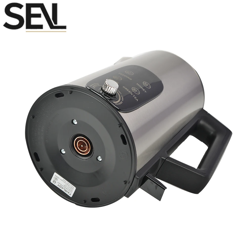 Hervidor eléctrico de acero inoxidable 304 de 2,5 L, pantalla LED con control de temperatura inteligente tipo hervir con un solo toque y perilla