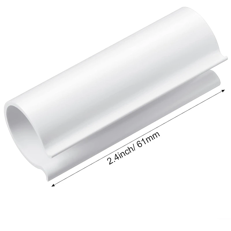 Abrazadera a presión de 32 piezas, PVC blanco para invernaderos de tubería de PVC, cubiertas de fila, Clips para cubierta de piscina, refugios, protección de aves (para tubería de PVC de 1/2 pulgadas)