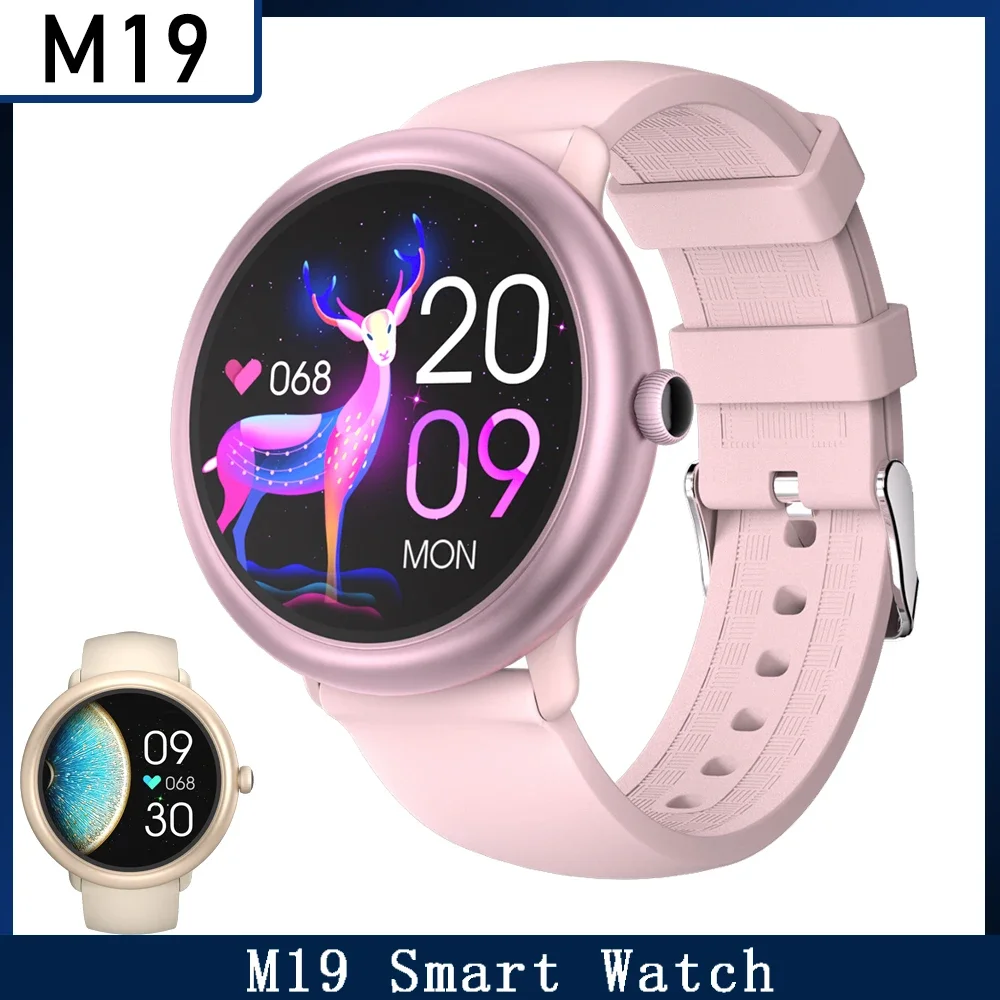 

M19 Smart Watch Bluetooth Sport Fitness Tracker Women Custom GPS Blood Oxygen Heart Rate Monitor For Android IOS Reloj