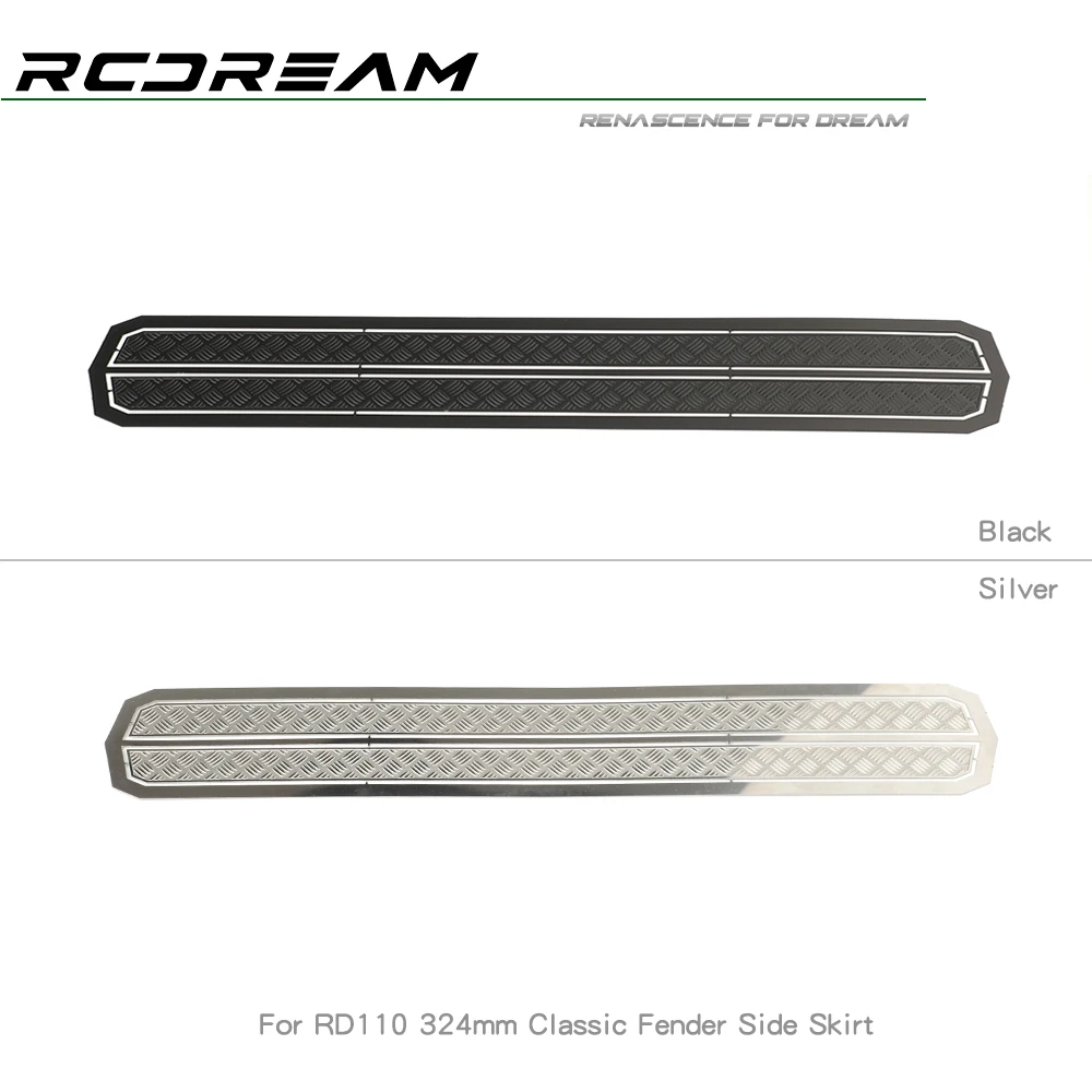 RCDream Stainless Steel Decorative Sheet for RD110 324mm Body Skirt Border Fender Upgrade Option Parts