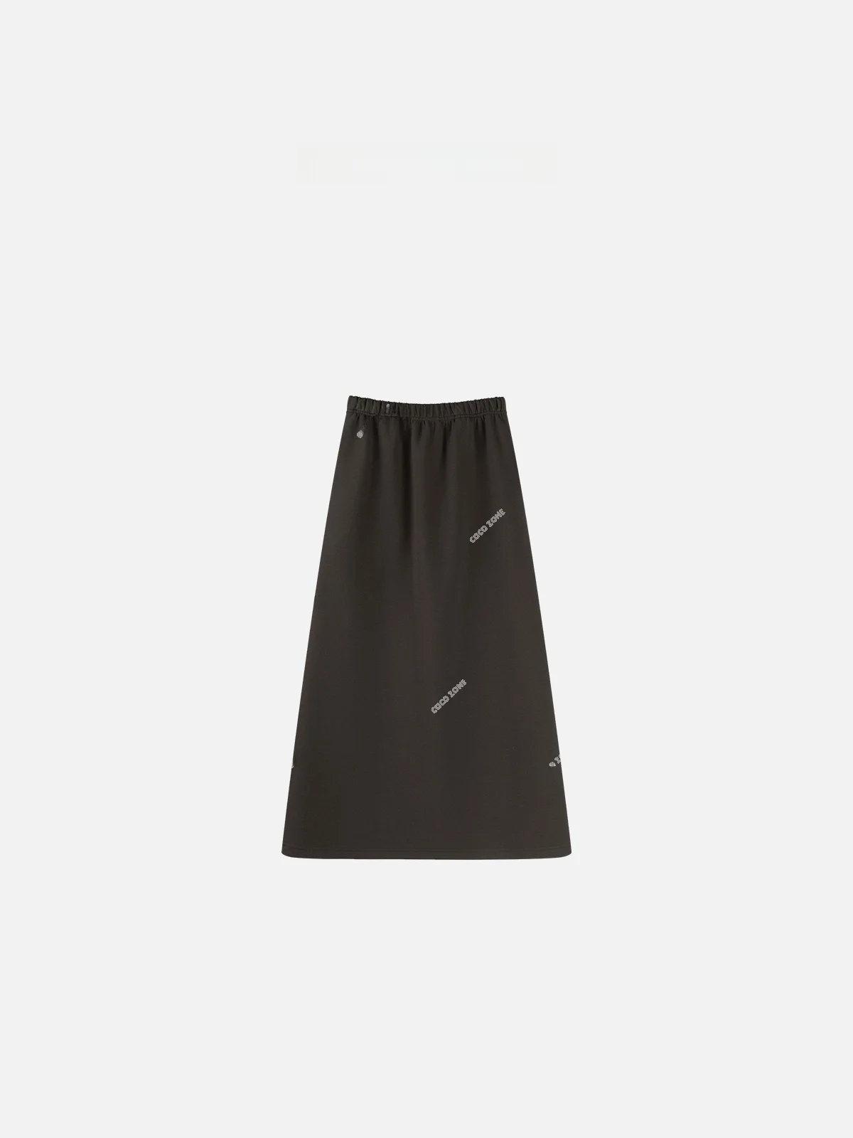 

Zone Pure Color Slimming Elastic Waist Cotton Wool Blend Midi Skirt A-Line Style mid Waist for 30-34 Years Old