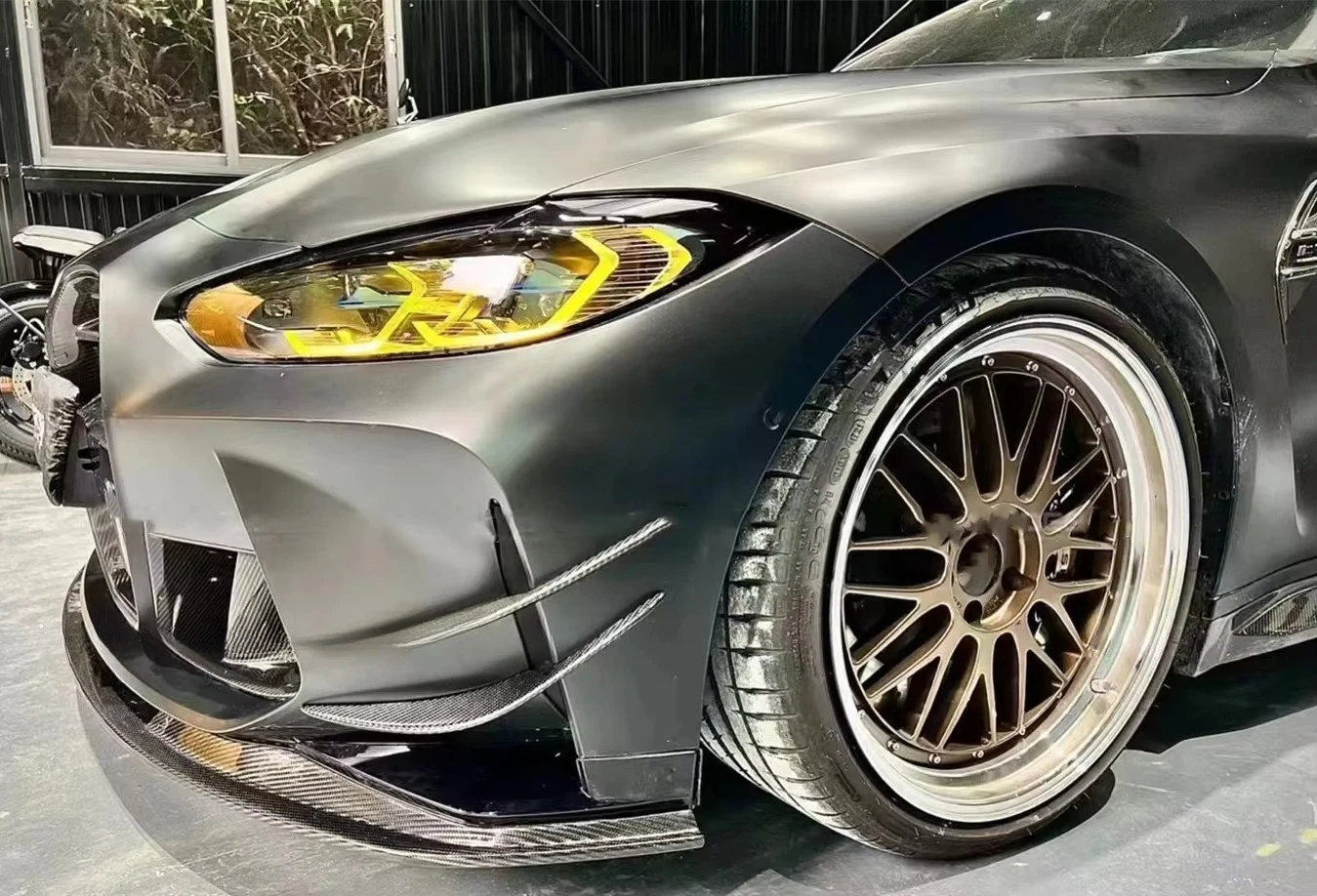 Front Lip Car Bumper for   G80 M82 G83 AC  Fiber Front Lip
