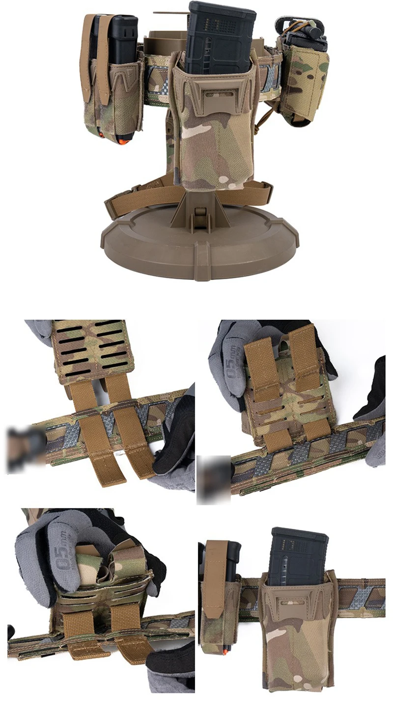 Taktischer MOLLE-Kampfgürtel für Outdoor-Jagd und Training mit Magnetischem Lokalisierungssystem und Doppeltem Innen- und Außengürtel – Detail 7