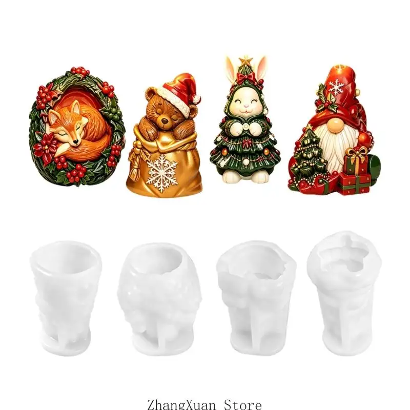 3D-Weihnachtsgießform für Weihnachtskerzenherstellung und Bastelprojekte 3XUF – Detail 4