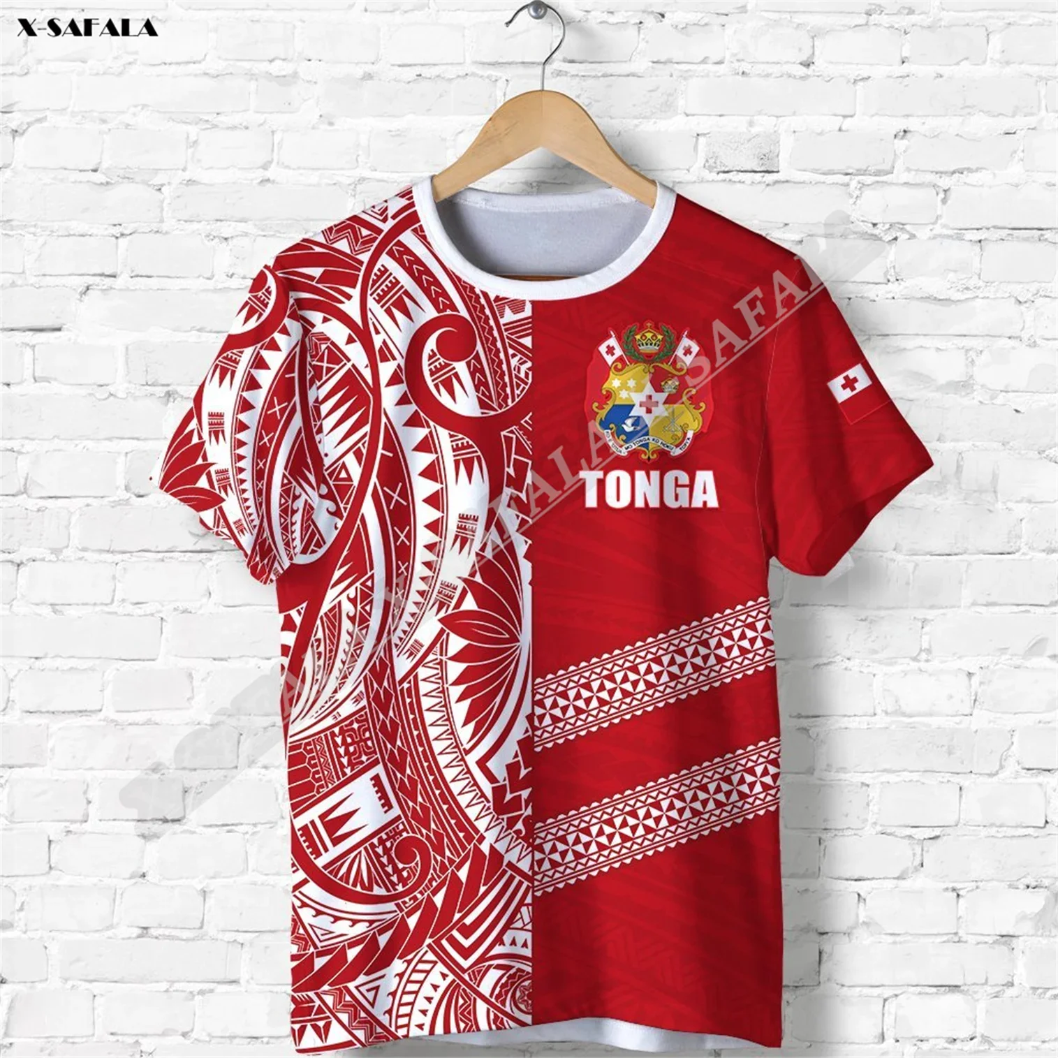 Tonga Rugby Rustic  3D Print For Men Adult T-Shirt Top Tee Short Sleeve Smooth Quick-Dry Confortable