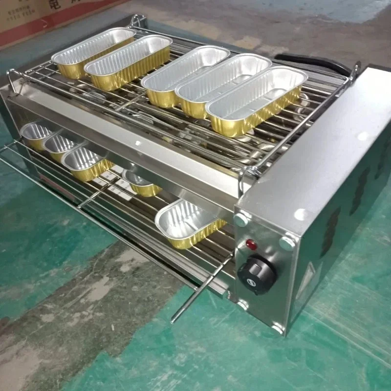 Stainless steel electric oven, commercial double grilled cheese, rectangular