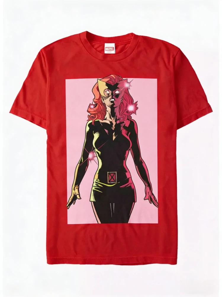 

Оригинальная новая мужская и женская свободная футболка с короткими рукавами Marvel Dark Awakening Scarlet Witch с принтом комиксов Marvel