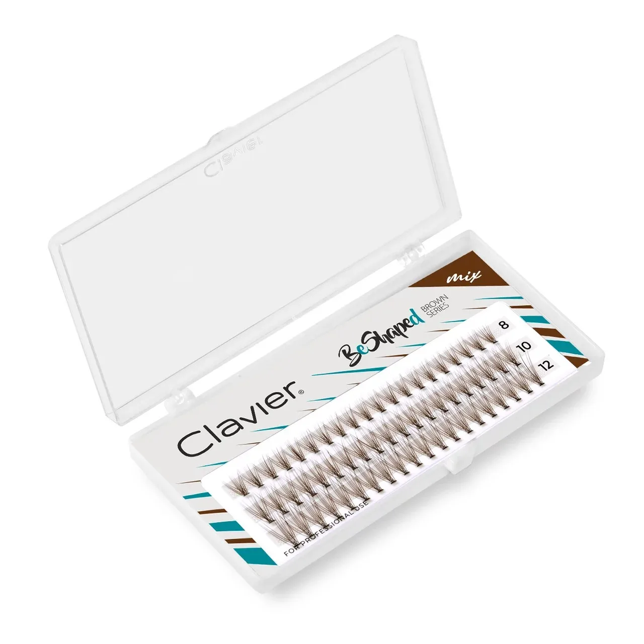 Clavier New Beshaped Brown Eyelashes Natural Tuft  Lash 10D Individual Cluster Eyelash Professional B Curling