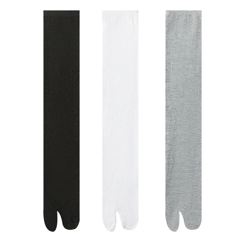 3/6 Pairs Japanese Tabi Toe Socks Two Finger Socks For Men And Women Cotton Solid Summer Breathable Casual Calf Socks