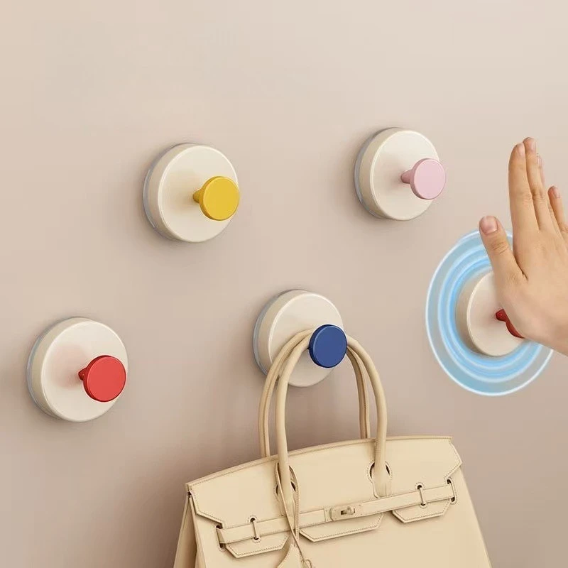 

Heavy-Duty Suction Cup Hooks No-Drill Damage-Free for Bathroom Wall Strong Hold Non-Marking Shower Hooks Dopamine Decor