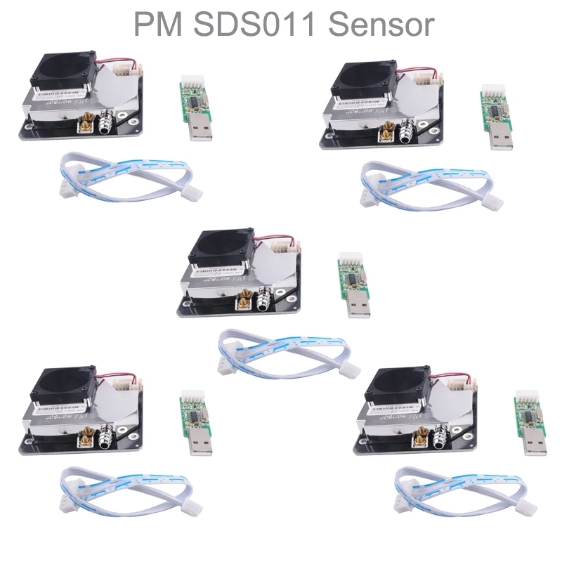 5PCS PM PM2.5 PM10 Sensor SDS011 Air Quality Detection Sensor High Precision Laser Module Dust Sensors 5V