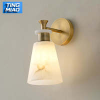 Modern Brass Cloud Stone Wall Lamp for Living Room Bedroom Bedside Study Dining Room Corridor Hotel Homestay Staircase Lighting