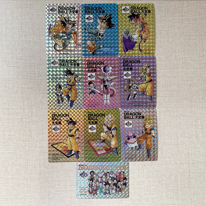 Dragon Ball Collection Diy Kid Son Goku Krillin Refraction Grid Flash Card Piccolo Vegeta Frieza TCG Anime Game Collection Card