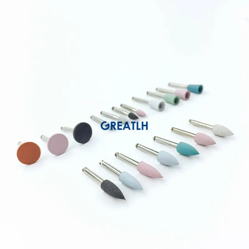 Dental Silicone Polisher Latch Type Dental Diamond Burs Teeth Polisher Dental Materials 18pcs