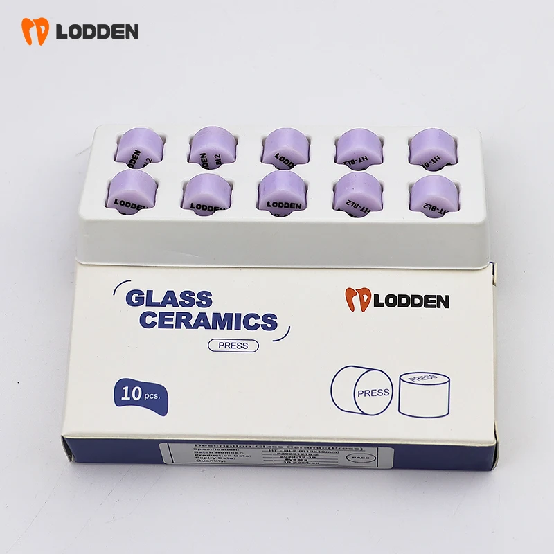 Lodden 10 Stück Pressbarren Dental Glas Keramikpresse Lithium-Disilikat Dentallabormaterialien