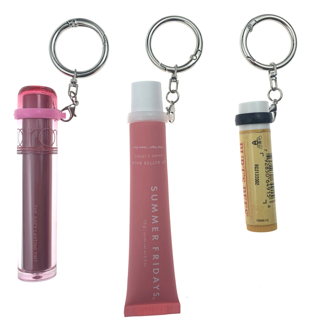 Portable Lip Gloss Electronic Pen Pendant Lip Gloss Decorative Pendant Keychain for Romand Lipstick Silicone Ring Rubber Band