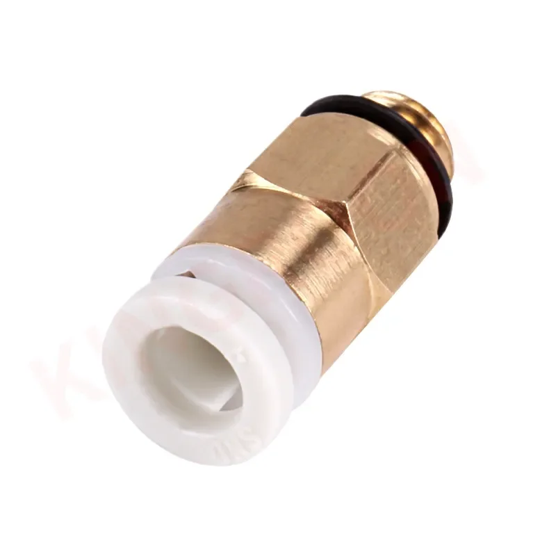 Pneumatic Connector for 3D Printer Remote Extruder Compatible with Reprap M6 Thread 4x2mm Tubing High Flow Fitting
