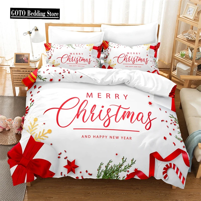 

Merry Christmas Bedding Set Children Duvet Cover Set Fashion Quilt Cover Boys and Girls Christmas Comforter Cover Bedding Sets