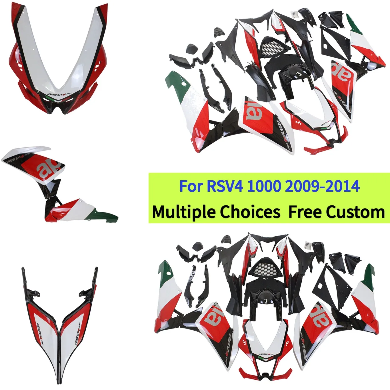 ABS Fairing Set Fit for Aprilia RSV 4 Factory APRC 2009 2010 2011 2012 2013 2014 RSV4 Motorbike Injection Bodywork