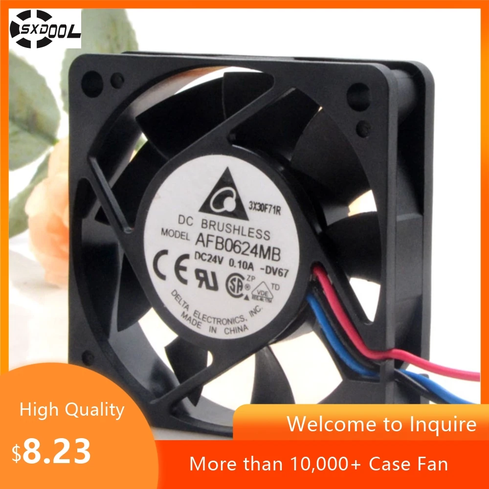 

60mm Delta AFB0624MB 6015 6CM 24V 0.10A Yaskawa Five Series Of Drive 3-Wire Cooling Fan