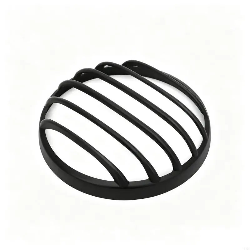 Black Motorcycle Headlight Guard with Round Front Coverage, Grille-Style Light Cover for 500 1100 2020-2021 Bikes, No-Drill