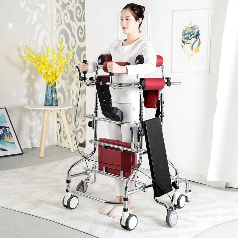Adjustable Rolling Walking Aid with Comfort Seat Portable Mobility Support Frame for Adult Men Women Elderly