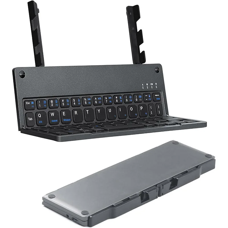 Imagem -01 - Teclado Bluetooth sem Fio Recarregável Bolso Dobrável Bolso Laptop Computador Desktop Ipad Android Smartphones teclado bluetooth sem fio recarregavel bolso dobravel bolso laptop computador desktop ipad android smartphones 01