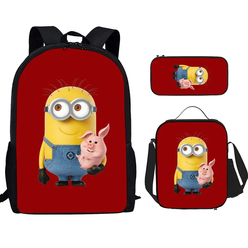 Despicables Me Anime Mochila Dos Desenhos Animados, Mochila Infantil, Mochila de Jardim de Infância, Cute Bob Travel Bag