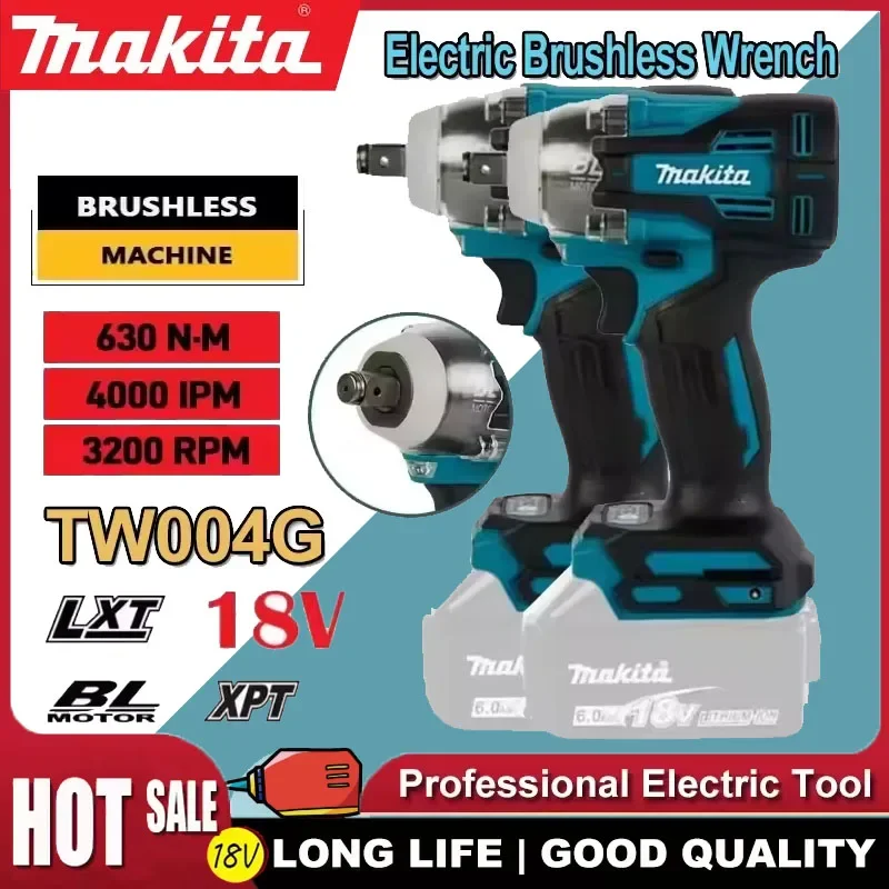 

Makita TW004G 630N.m Brushless Cordless Electric Screwdriver Rechargeable Drill Driver Compatible with 18V Makita Battery