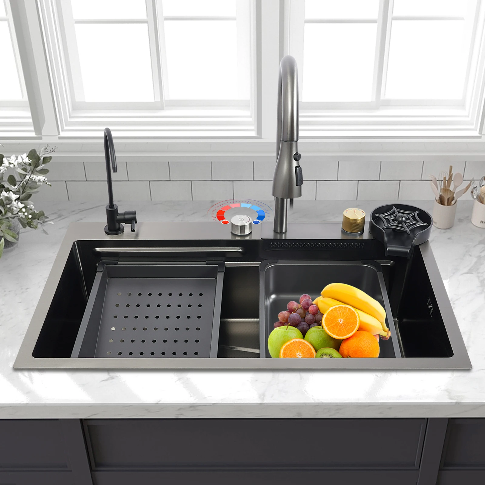 Household Stainless Steel Sink Kitchen Sink Set with Faucet