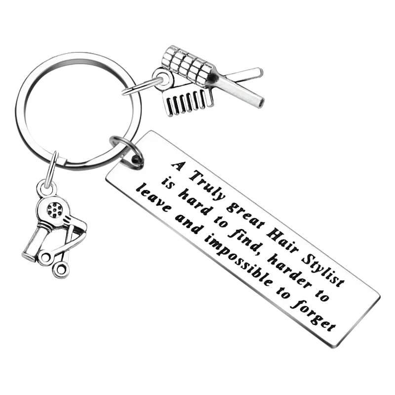 Hair Stylist Gift Cosmetologist Gift Keychain Hair Stylist Appreciation Gift Graduation Gifts Key Rings Hairdresser Gifts