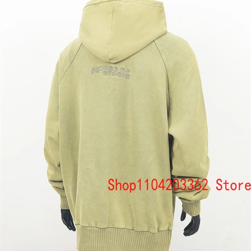 Daily Casual HOUSE OF ERRORS Hooded Sweatshirt Chest Embroiderey Big Eye Contour Hoodies Men Women Couples Street Pullover