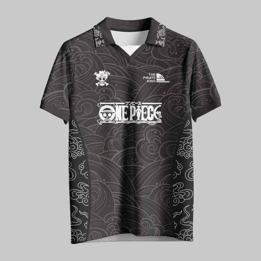 NUEVA Camiseta POLO de Anime One Piece Luffy, Estilo Jersey de Béisbol Vintage, para Hombre y Mujer, Impresión 3D Completa, Estilo Y2K, Streetwear, Harajuku, Camiseta Gráfica