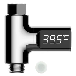 LED-Anzeige Celsius Wasser temperatur messer Kunststoff 360 ° Drehung 8-85 ℃ Strom Dusch thermometer Bad zubehör