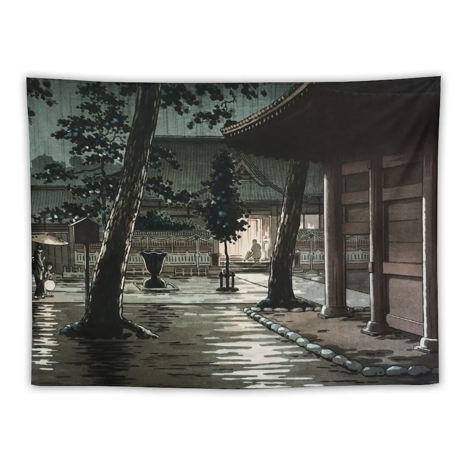 

Takanawa Sengakuji Temple by Tsuchiya Koitsu Tapestry Decorative Wall Wall Deco Tapestry
