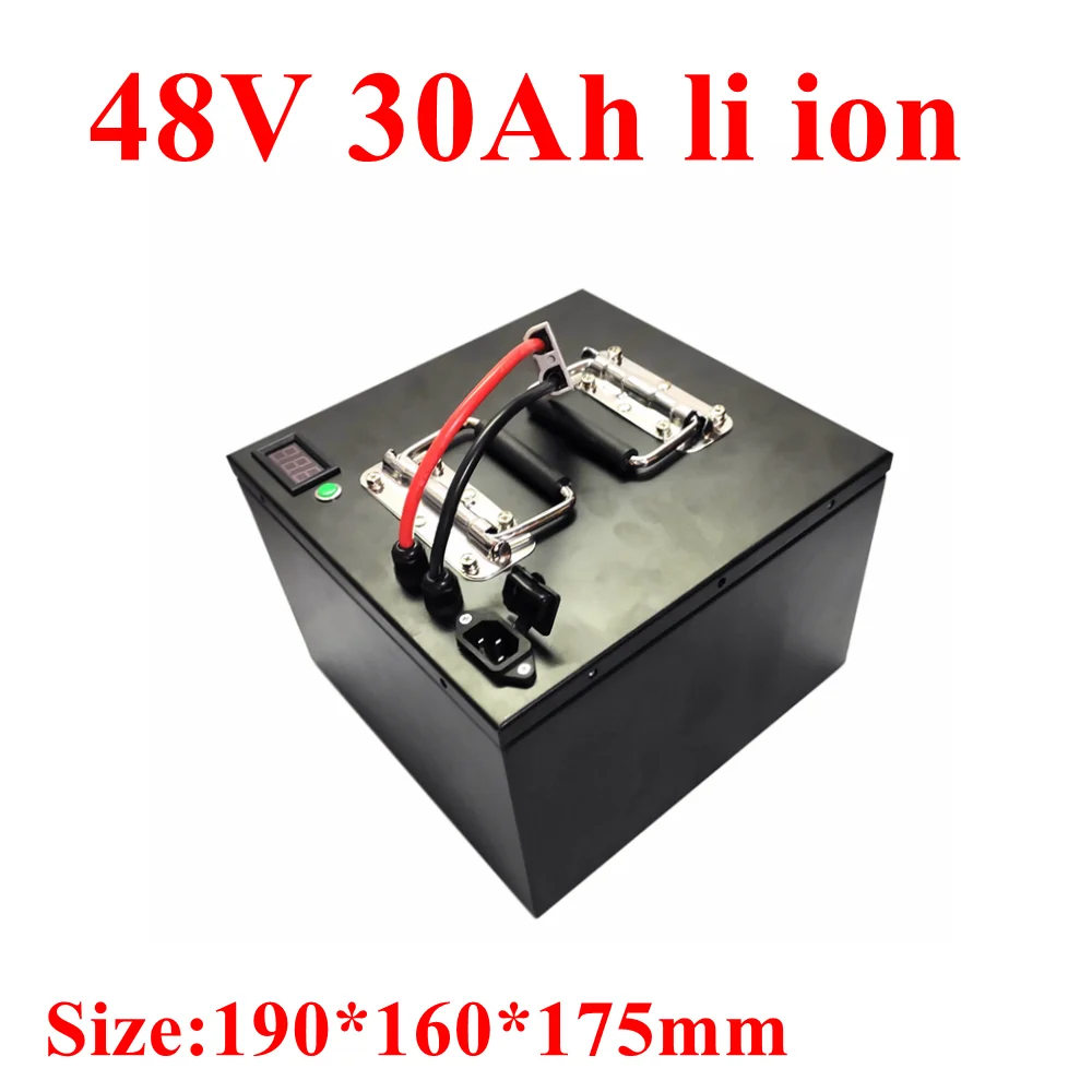 

48v 30ah lithium ion battery 48V li ion with BMS for 2000W 1500w tricycle cruiser scooter bike inverter go kart +5A Charger